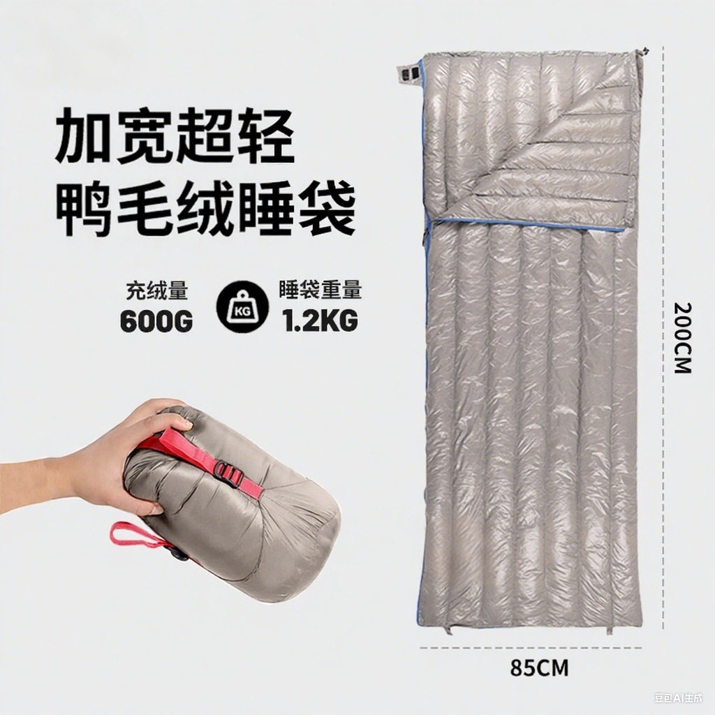 羽绒睡袋轻量化鹅绒成人户外露营旅行便携式打地铺车载用午休被子