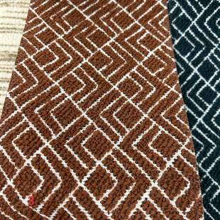 门幅140C双面雪尼尔提花几何板图案现代简M约发沙布2268样房抱枕