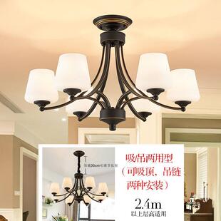 客厅大灯气卧室led复古厅美欧1式别墅吊餐灯大客灯具灯厅饰餐厅灯