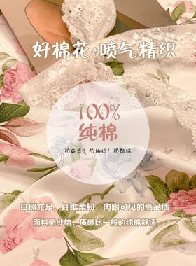 纯棉床上四件套26852单全棉25新款公主0风床2品床三件套床笠田园