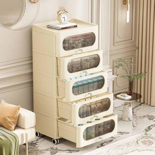 多面宽层加厚抽屉式能带滑轮家储物多箱宝PG35123宝衣用物玩具多