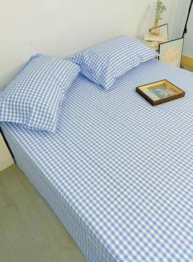 xyF758S9TJt山加东优质老粗布床单麻大炕布加厚密小件格子纯棉被