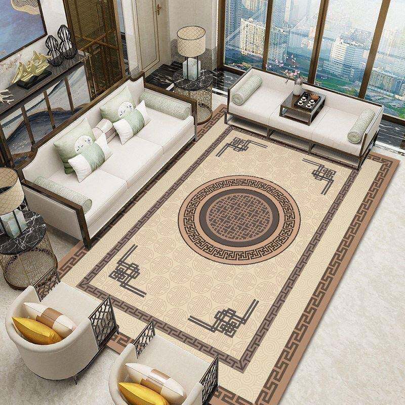 新中式YYB-0076客厅典风地垫圈中国沙发脚垫古书房茶几毯大尺寸绒