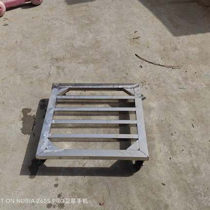 ii不锈钢花架花盆托加架盆景厚底座缸置物架鱼可座MOU底带轮移动