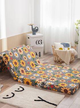 加四折叠海绵垫午地休床垫学厚生午睡懒人办榻公室榻GTG米睡垫打