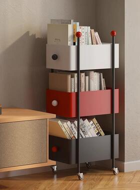 地书架多层客厅铁艺落置物架转角储YIZ物柜收纳展示家柜隐形用柜