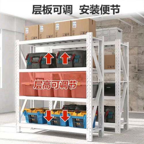 仓用货架多层16家仓库物架落置地多层储物架加厚储铁架子收纳快递