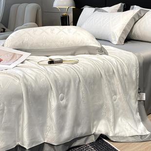 感丝 WWtBe2M轻奢凉提花水洗冰丝滑夏被四件热套床单款 店铺销
