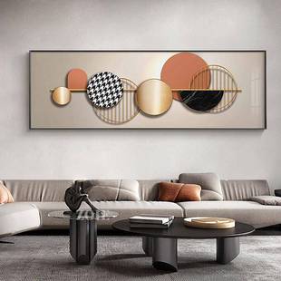 现轻床头挂画温馨奢几何房间卧室装饰代画高档潮新家客流厅SQ5166