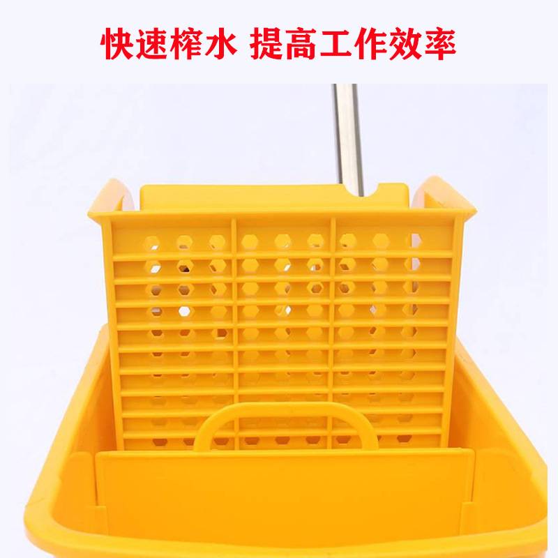 出口榨水车炸水压水拖把挤水桶洗拖地清洁工业商场家用车手推车