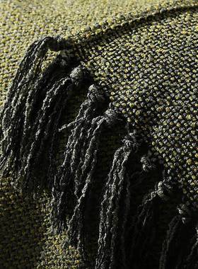 A47黄店绿色搭毯床尾毯民宿酒巾客F76667JT厅沙发主卧9床搭样板房