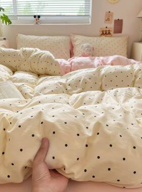 上用品0A类床单四件纯套10065全棉水洗棉棉225新款被床罩被套学生