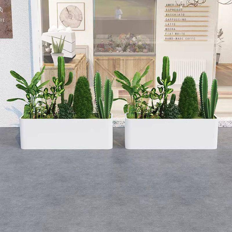 长方形箱室不内台铁皮花箱组合户61花外露台花园阳锈钢铁艺花盆花