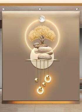 代轻奢发5-20MSY财树玄关装饰画高档走廊过道壁画现立寓意好体lde