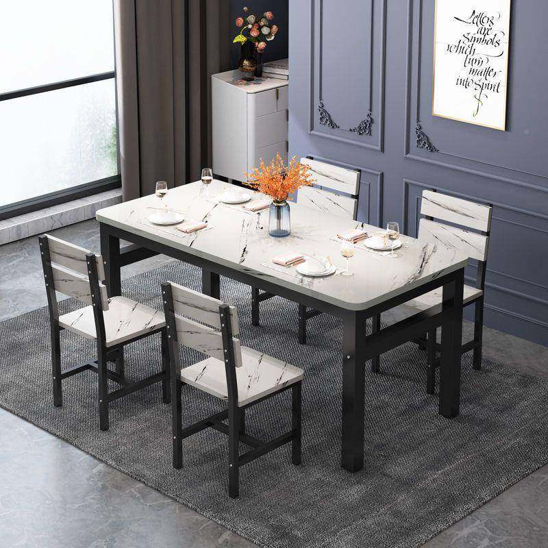 户桌椅组合家用LTW型吃饭桌子椅子一套长方形出小餐租房饭店简易