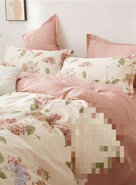 春秋纯棉4棉100四套花卉被202020套床单双人床件笠款1.8m床上用全
