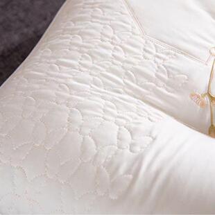 长绒棉刺绣321080枕芯枕头枕睡宿眠舍单护只枕芯家用护肤枕颈柔软