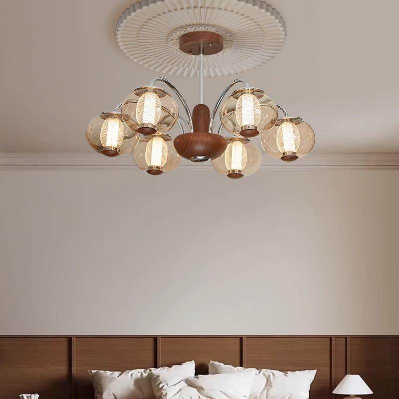 法式中古客厅吊灯复24古vnta房ge餐厅胡桃木色书卧计室设师房间i,家装灯饰光源,智能吊灯,淘宝优惠券,粉丝福利购,淘宝优惠卷