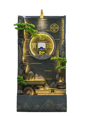 假山风喷墙泉水幕流水屏GAY客厅景观院装饰品墙办公室鱼庭池招财