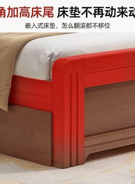 新QLO中式15.米实木床家用.18米双床主卧出人租房经济型单人床1m