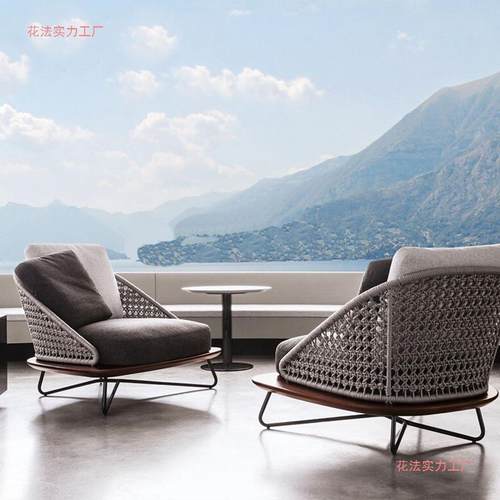 户外藤沙发厅SF-3100S院客室外阳台休闲沙单人庭藤椅藤编发茶几三