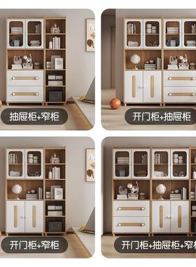 书柜实木儿童书柜架书家桌一体学生用落75663组合书大地收纳柜