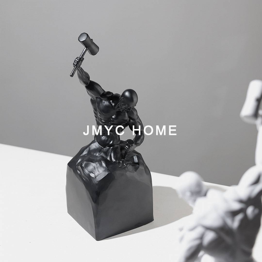 跨境新品意式简约人物雕塑摆件样板间壁龛酒柜电视柜书房软装饰品