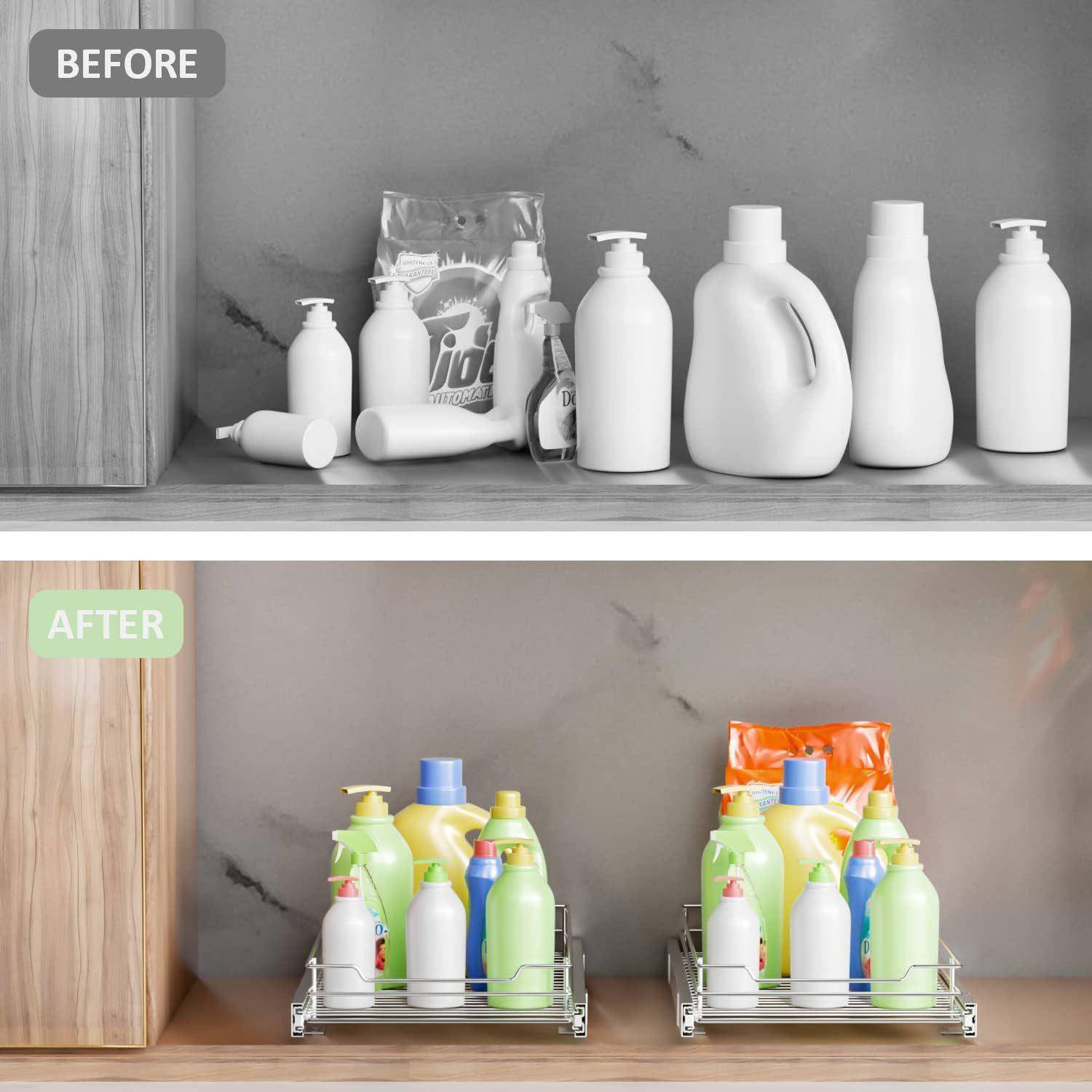 柜内抽12408屉置物架厨房收纳拉篮拉调料碗盘碟下水槽抽式储橱物