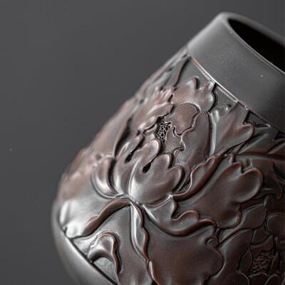 茶紫茶道六君子整套道配件泡茶立体荷韵RZP陶夹浮雕中式复古茶勺