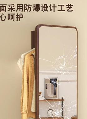 旋转全身镜挂衣架一体镜子移ZTK落镜卧室衣地架帽家用动旋转穿衣