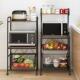 地多层厨房置物微波炉烤水箱架带轮子收落HN LB101纳架多功家用能