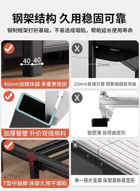 折叠床单人床WPL午铁休床用简易成人出租房用宿舍床办家公室双床