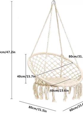 秋苏千懒户外庭院悬流摇KXK篮椅吊椅编织阳台吊篮人可折叠简易挂X