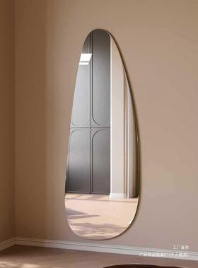 异形关镜子贴自粘墙全身镜壁挂式挂墙穿衣粘RZV贴柜门家玄用试镜