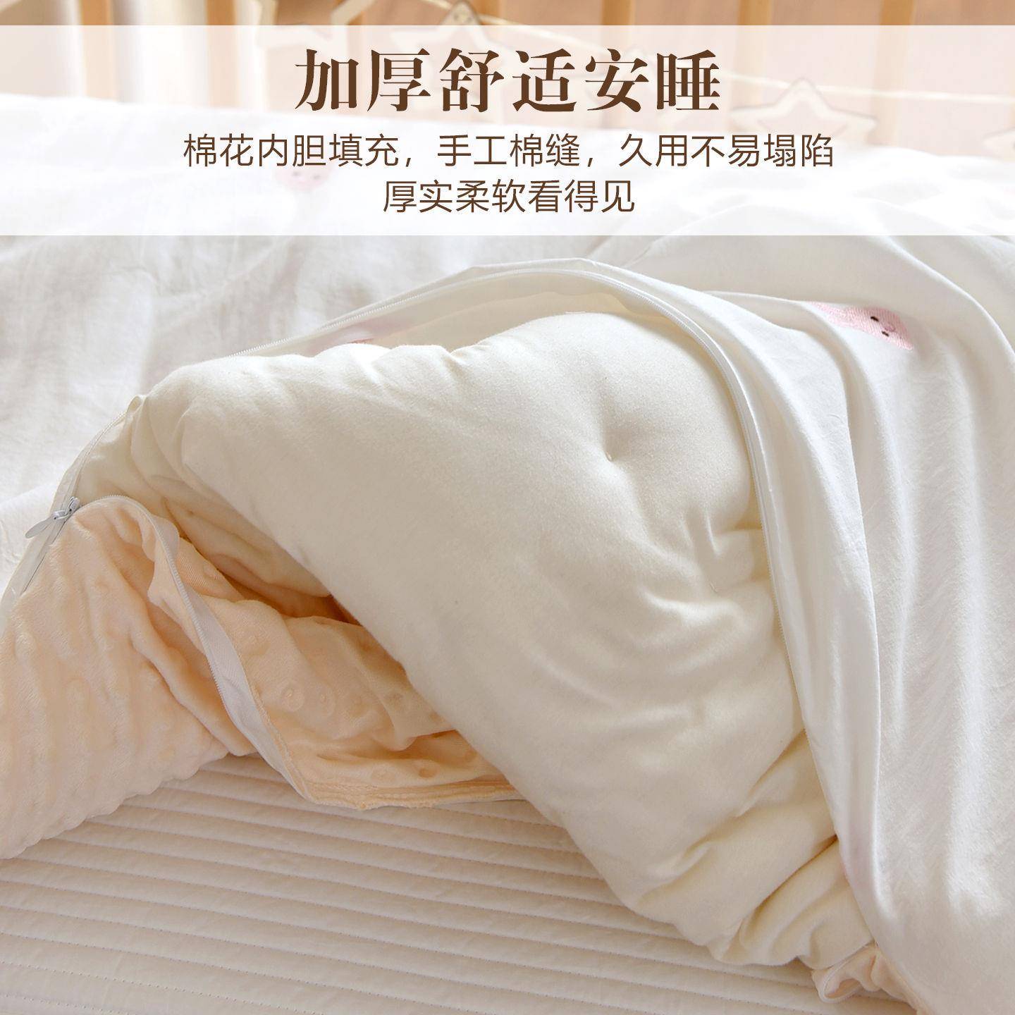 褥新生婴儿棉花床垫宝宝纯棉冬加厚褥子秋童HAI幼儿园儿午睡铺被
