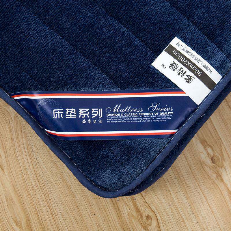 绒法莱厚体床垫加保暖法兰绒床垫子立学生宿舍单双QB法兰绒人垫子