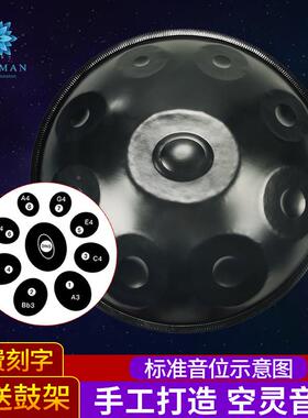 AUFJS厂家直乐销忧andpan手h碟鼓专业级d小调初学入门手碟器忘空