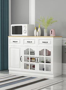 实餐茶边柜现代简约客房厅储物收纳MEL柜家用厨碗柜餐厅酒木柜水柜子