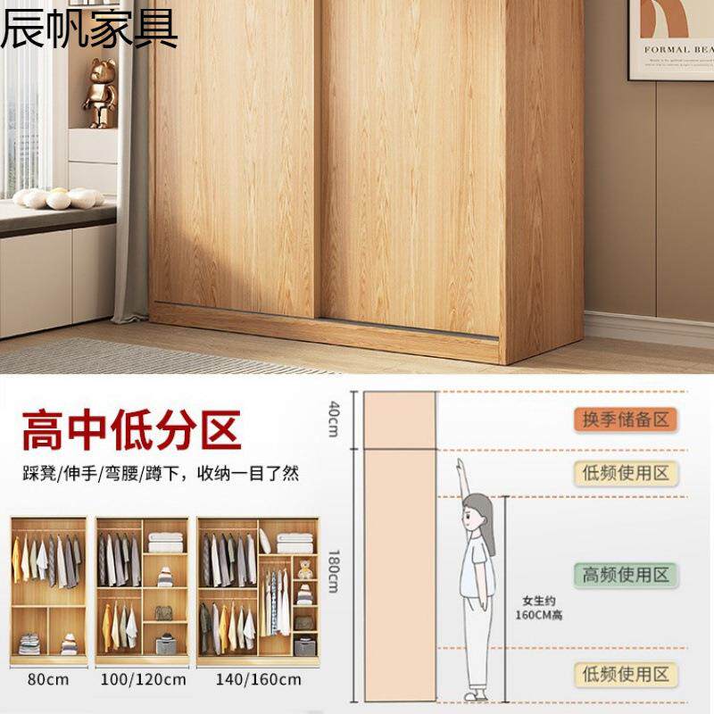 拉门衣柜用卧家室简易组装出KMN租房推经济木质儿童小柜子收纳衣