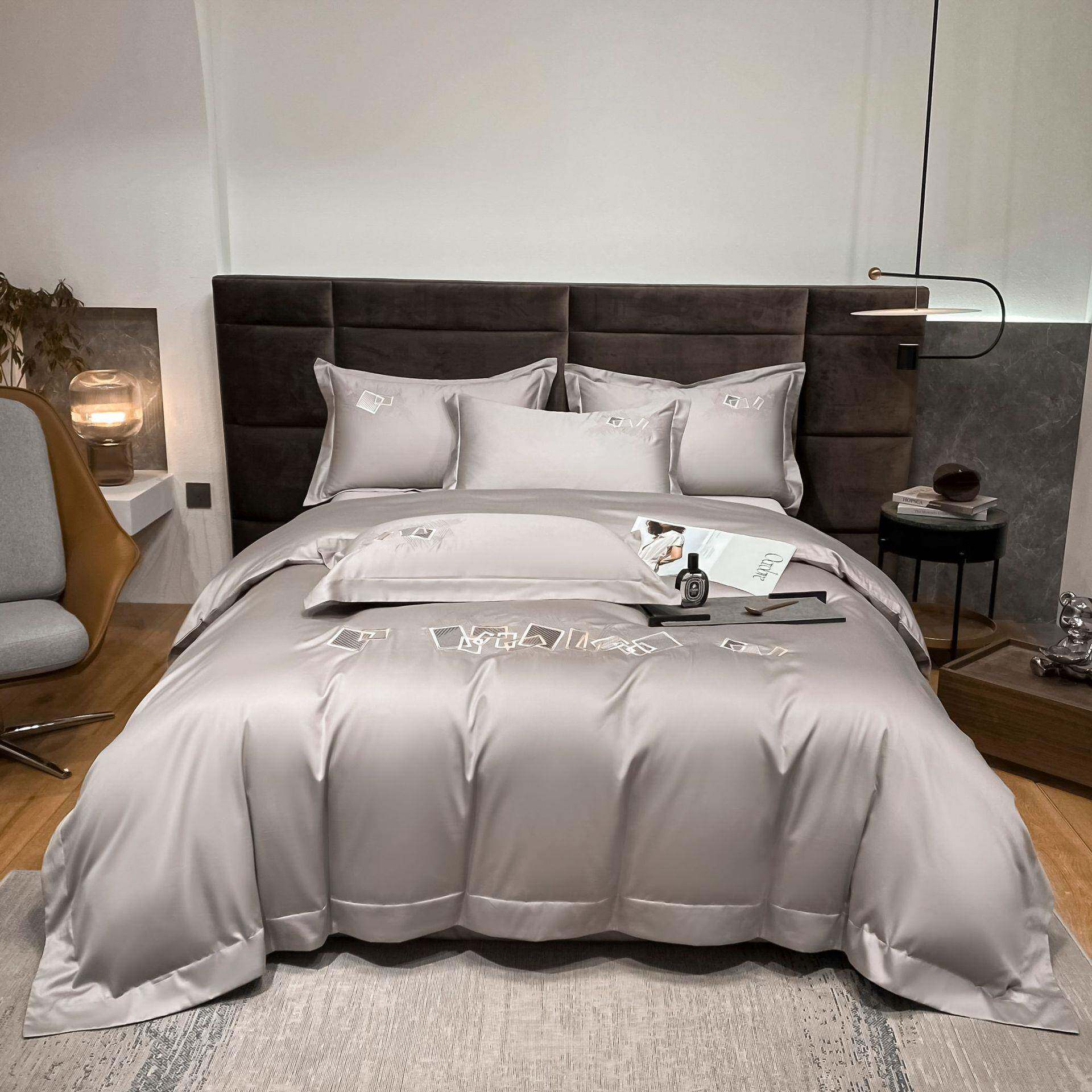 新款60时长绒棉绣花尚简约四件CRM-RSYJ套上床用品四支季款