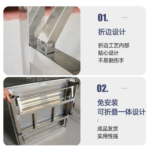 不锈钢叠折烤桌TMT子户外夜市摆摊圆形方形便携式烧桌加厚不锈钢