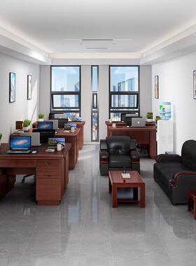 办FKU公桌椅合式电脑桌家用组简约现代办室老板桌职员桌子工公作