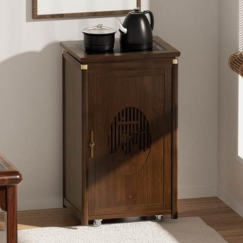 实移动小ZJ-66CZ茶茶桌边柜茶车木家泡用茶吧台几烧水壶一体水桶