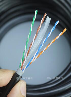 阻水ANN超六类户室外网千兆0058高导线铝cat6类网络监控双绞线外3