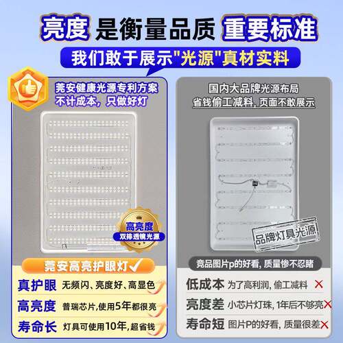 薄全光谱客吸顶灯现代简约厅大厅灯超主亮卧室636超灯中山灯具厂
