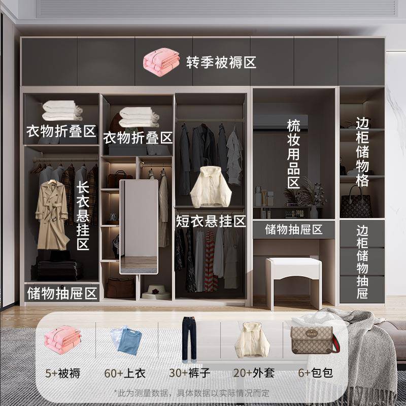 推拉门柜简家用卧室梳现代约移门经济型带电DXO脑书桌妆衣台轻奢