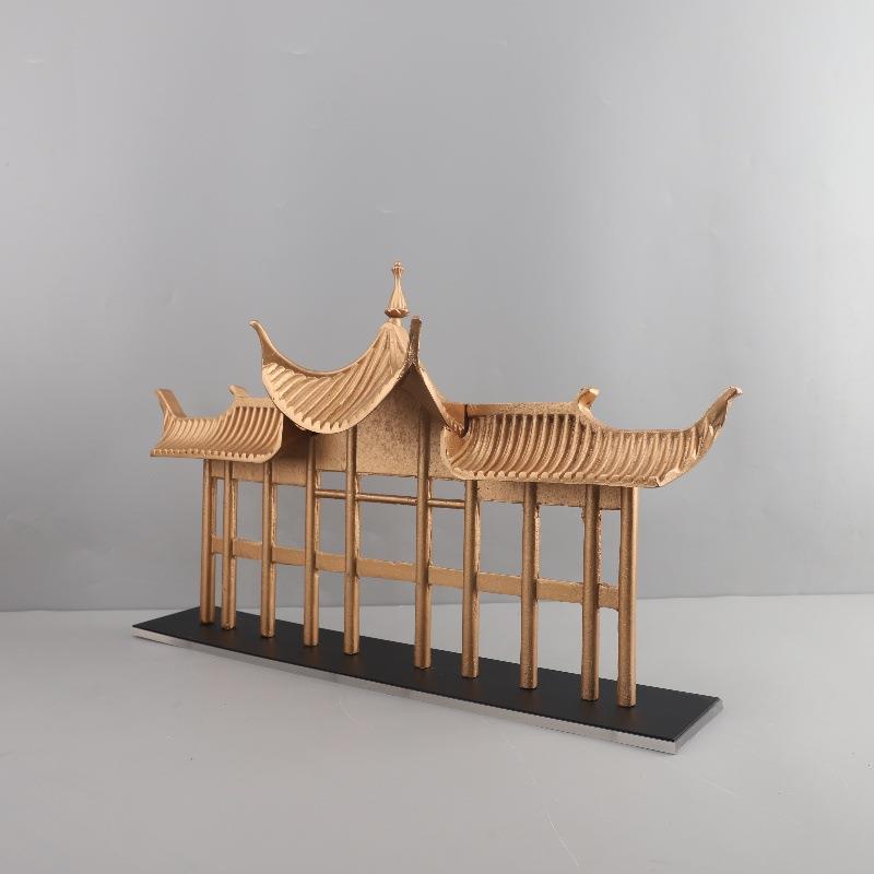 新中式中国传统古建筑摆件客厅书1058房玄关软酒店售饰楼处家居装