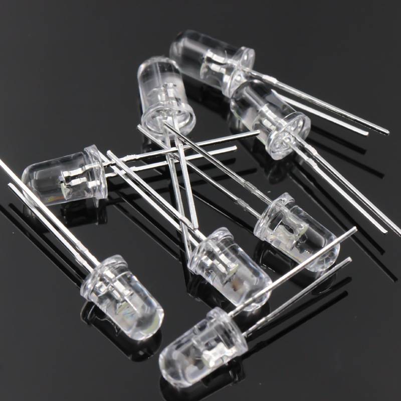 发光二极管5MM圆头蜡烛闪红黄蓝绿白光短脚直插式F5蜡烛闪LED灯珠