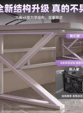 白色详询客服电脑桌台式电套竞桌子用办公桌简椅装易卧家室书桌学