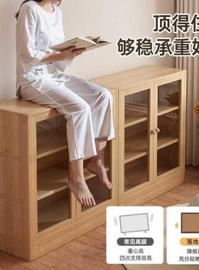实木茶水餐柜置柜家靠用墙边柜客物厅储物柜NHT收纳架矮柜酒柜边柜